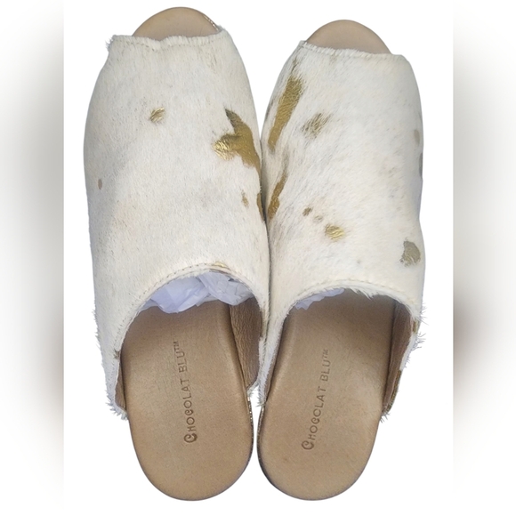 Chocolat Blu Viona Calf Hair Clog, Womens 7.5​ - Picture 5 of 12